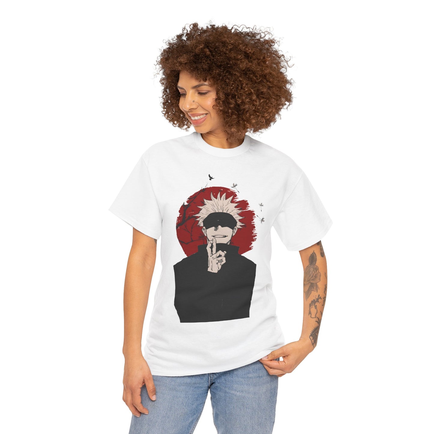 jjk satoru blindfold tshirt