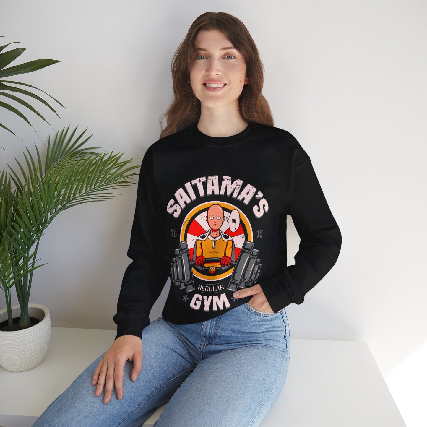 saitamas gym sweatshirt